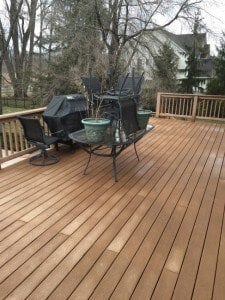 After Grime Fighters Power Washed a Deck in Allentown, PA