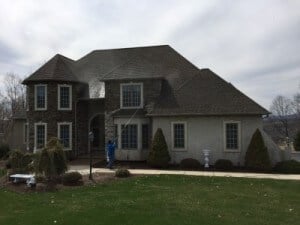Pressure Washing a house in Allentown, PA