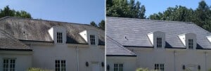 Before and After Roof Cleaning in Emmaus, PA